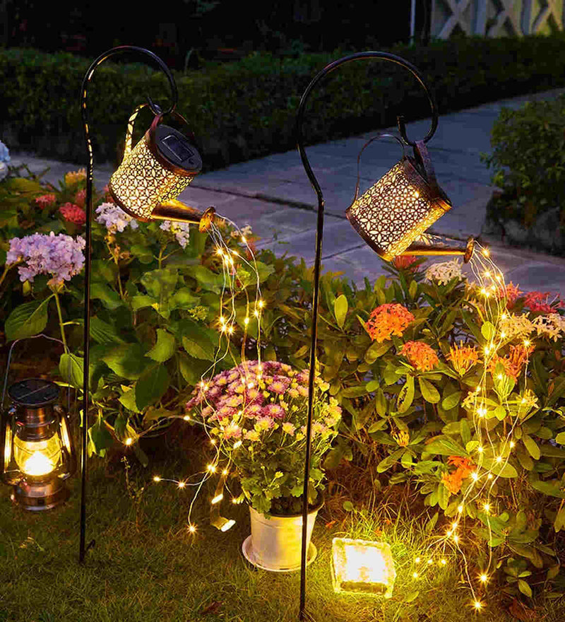 SOLARE® - Regador Encantado LEDs Solar + Suporte (Decorações, Jardins, Quintais)