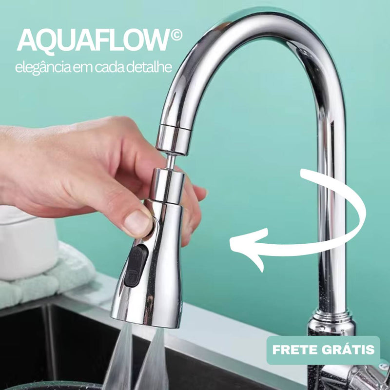 AquaFlow© - Bico de Torneira Universal Premium com 3 Modos de Água - Frete Grátis (Para Qualquer Torneira)