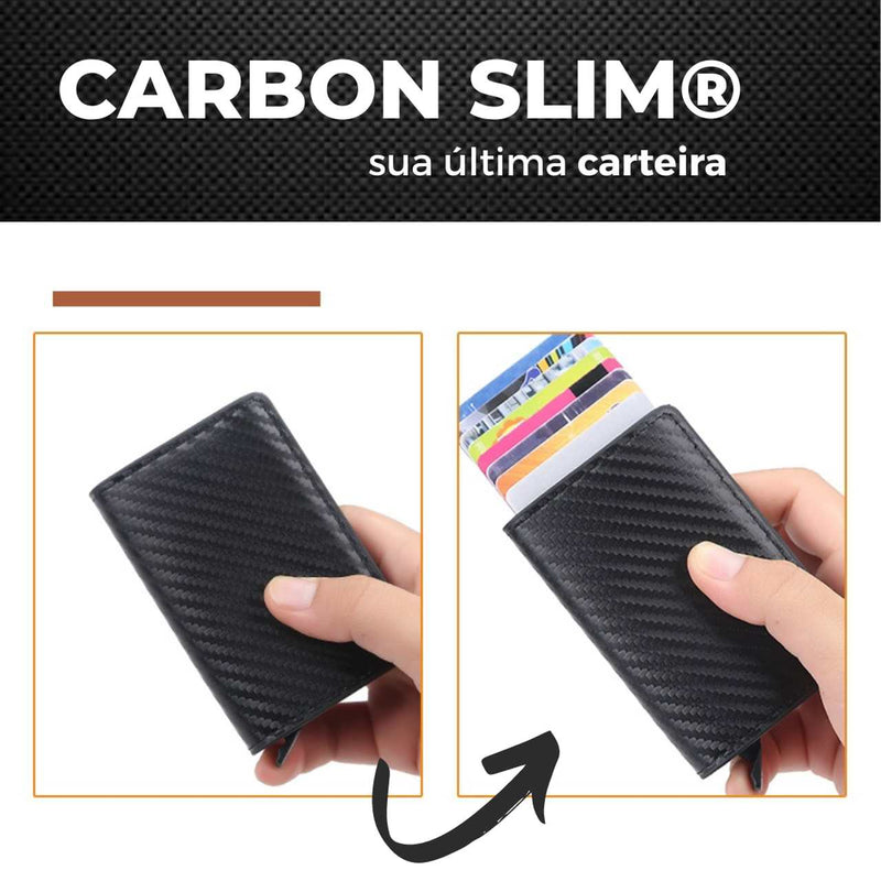 CARBON SLIM® - Carteira de Fibra de Carbono Antifurto - Frete Grátis