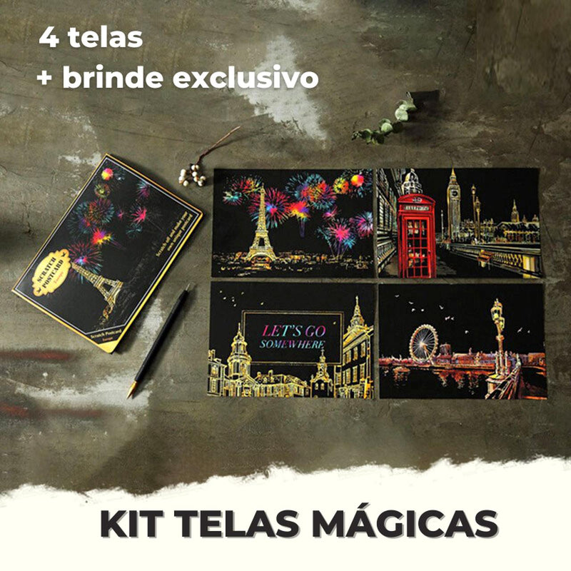 Kit com 4 Telas de Desenhos Mágicos Lumier + Brinde Exclusivo